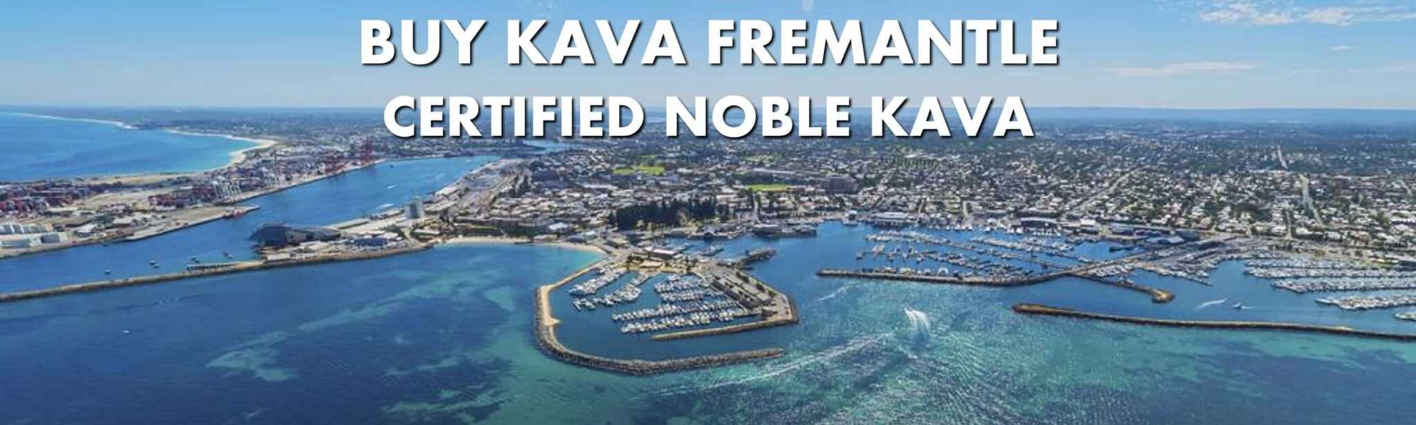 Aerial view of Fremantle with the description - "Buy Kava in Fremantle"