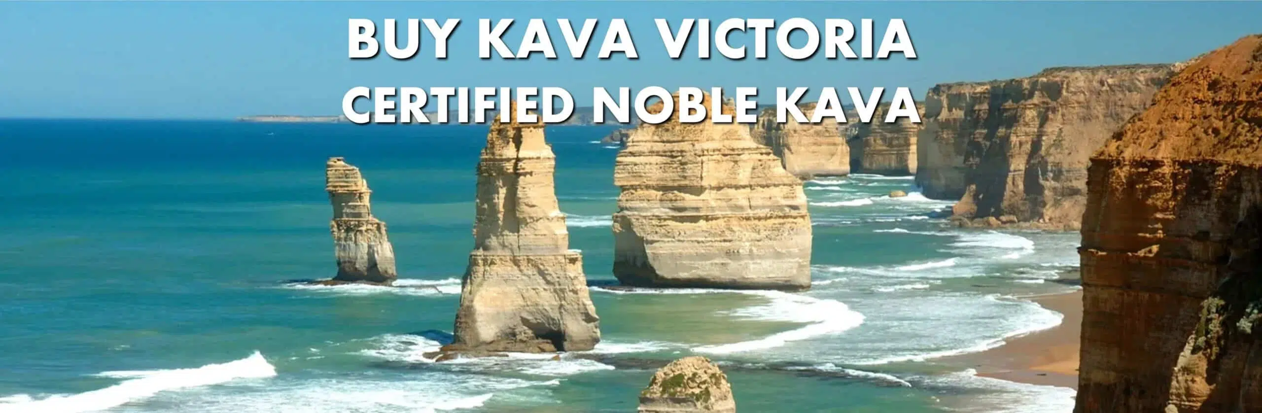 Picture of seven sisters rock formation in Victoria with caption Buy Kava Victoria Certified Noble Kava