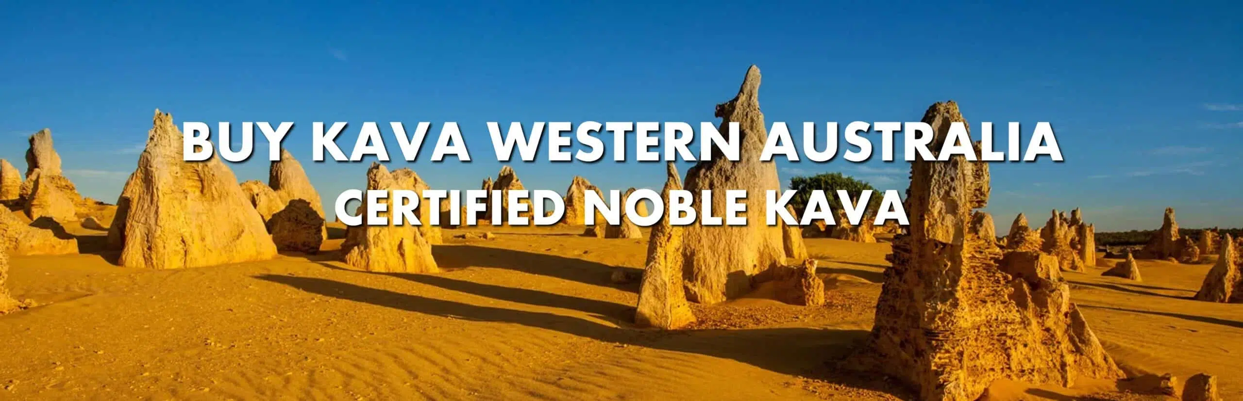 The Pinnacles Desert in Western Australia with caption Buy Kava Western Australia